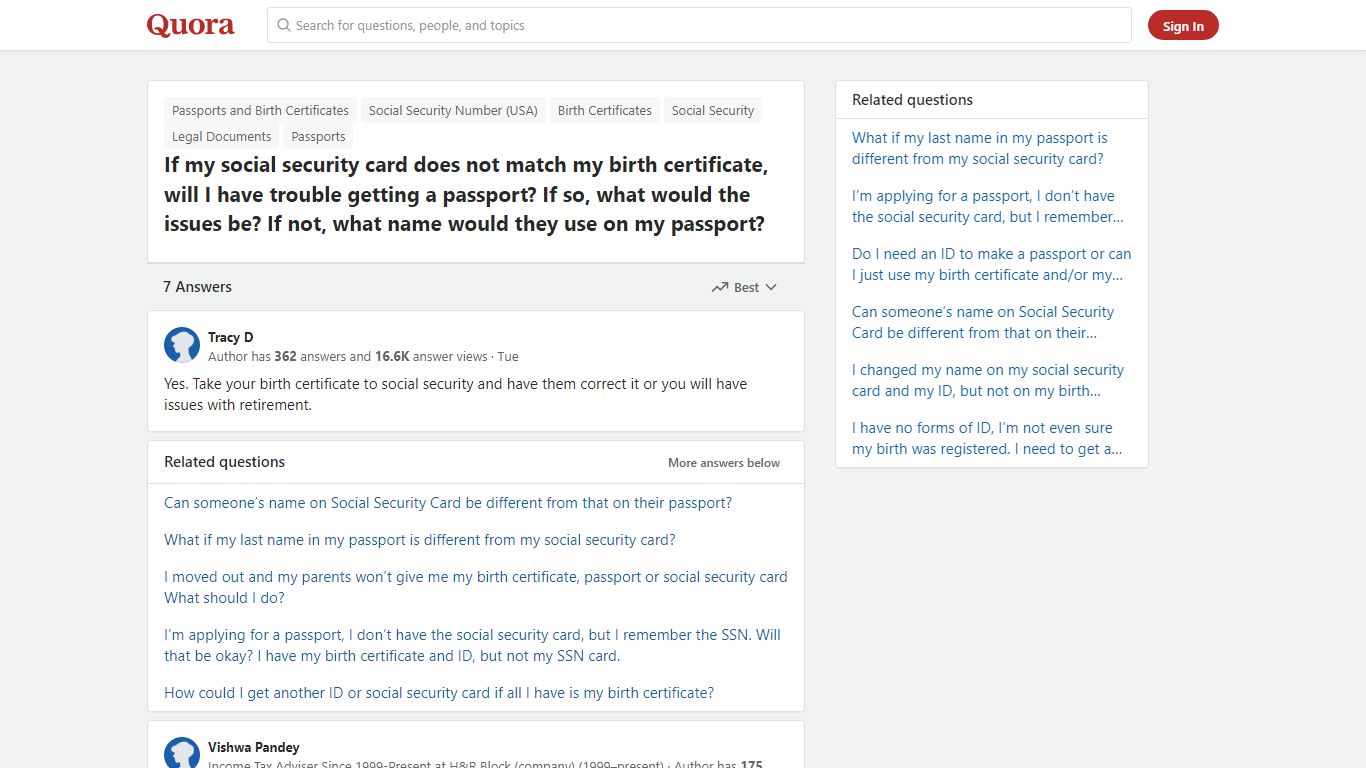 If my social security card does not match my birth certificate ... - Quora